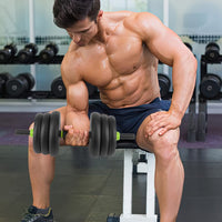 Garvee Set Pesi Regolabili 4 in 1 30 kg - Manubrio, Bilanciere, Kettlebell, Flessioni per Festa del Papà - Antiscivolo ABS per Fitness Casa Palestra