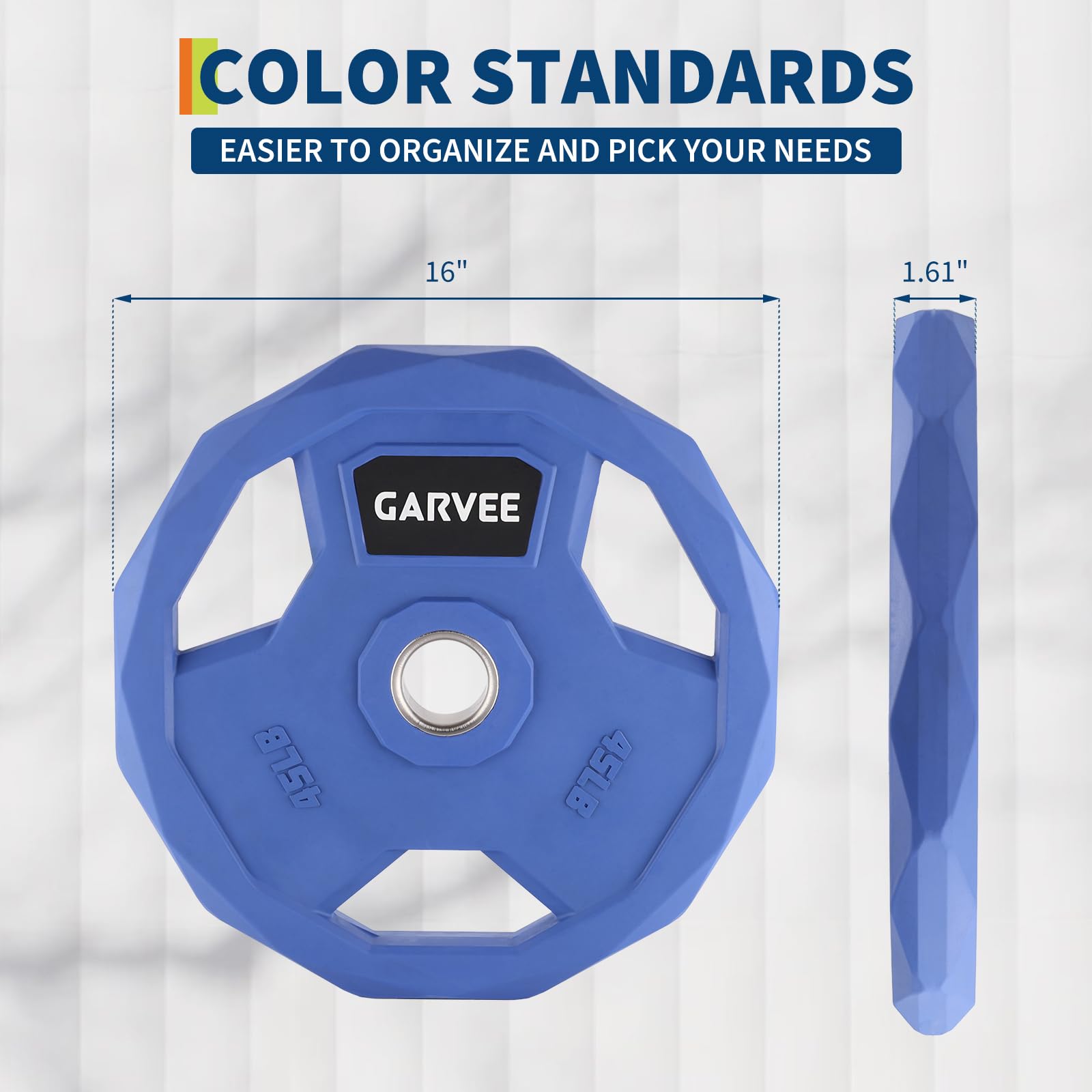 Set Dischi Paraurti Garvee 2 Pollici Ghisa con Rivestimento Gomma - Ideale per Palestra Domestica e Festa del Papà, Varie Taglie e Colori