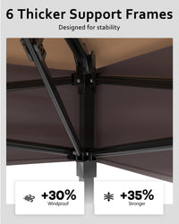 Gazebo pop-up Garvee 12x12 con zanzariera, resistente ai raggi UV, regolabile in 3 altezze, struttura in acciaio, 6 pannelli laterali, tasche per sabbia per giardino e campeggio, bianco