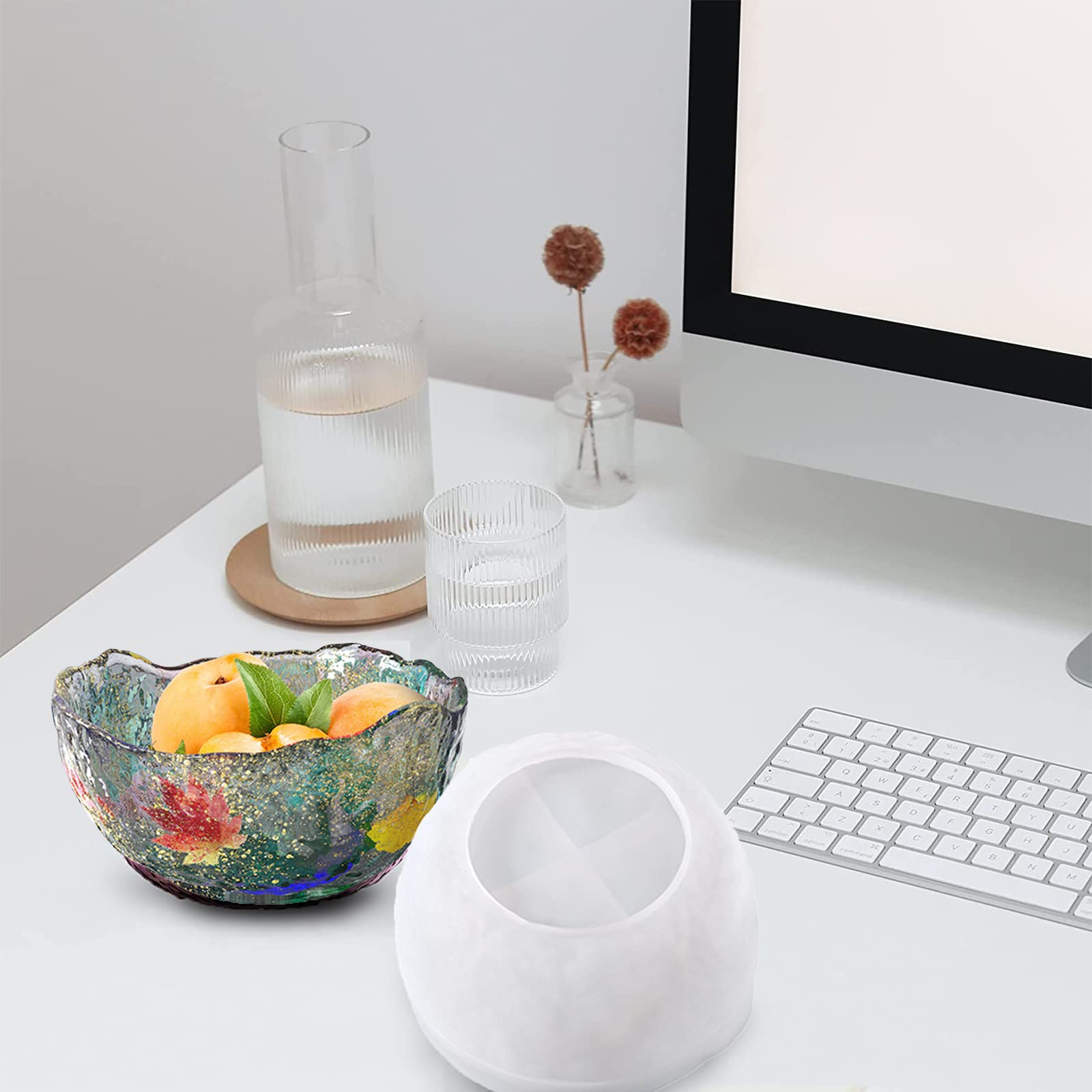 Garvee Epoxyhars Vormen Dienblad Onregelmatig Hars Siliconeen Vorm Kom Fruit Dienblad DIY Sieraden Houder Komvorm