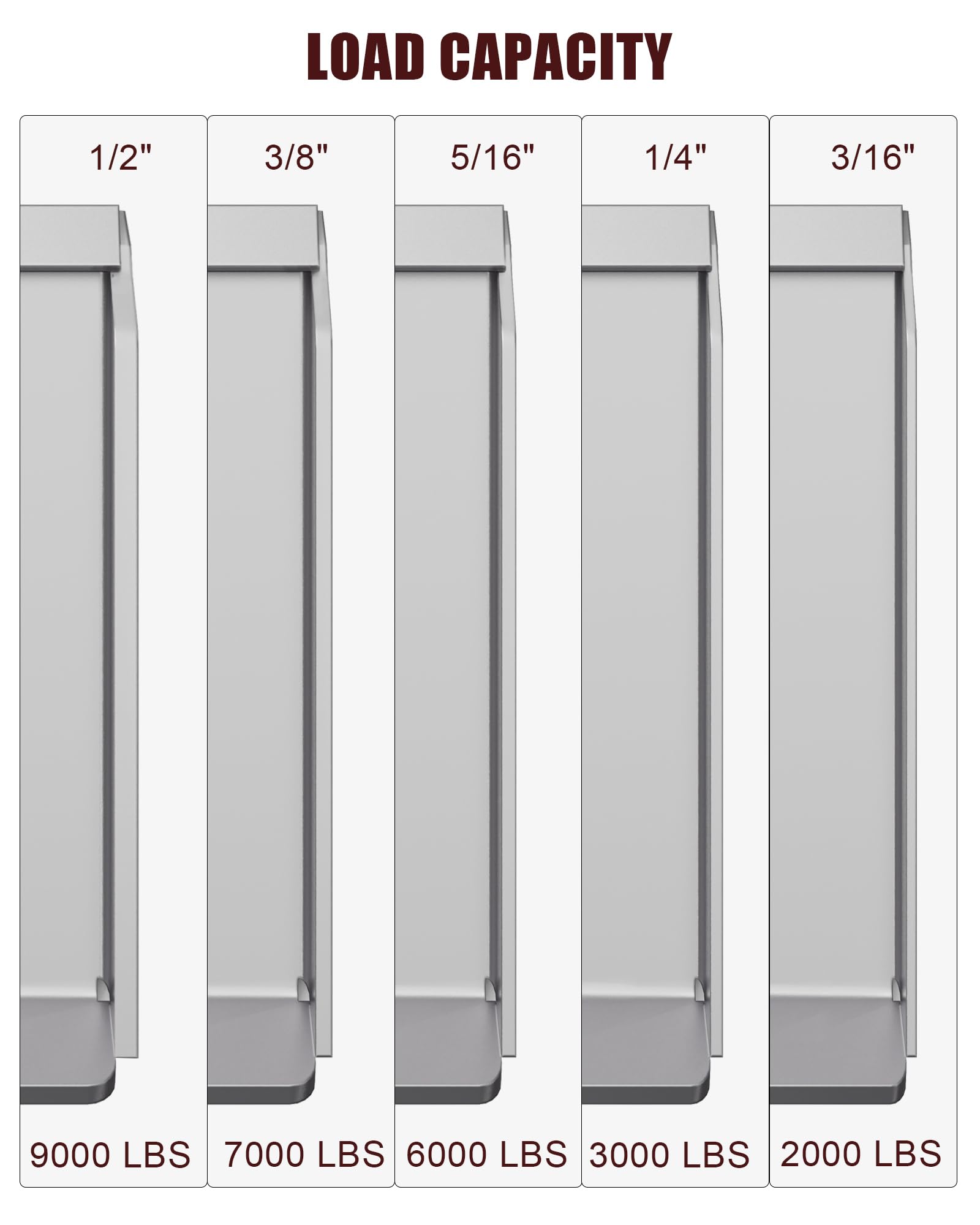Piastra di montaggio per minipala Garvee da 5/16 pollici in acciaio universale Quick Tach per rimozione neve da trattore 46"x18,5" Protezione antiruggine