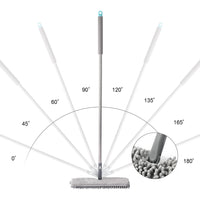 Garvee 2 in 1 Mocio per pavimenti con 4 cuscinetti biadesivi in microfibra e ciniglia per tutti i pavimenti, leggero, girevole a 360°