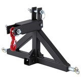 Garvee Ricevitore 3 Point Hitch 2" con Gancio Traino, Categoria 1, Acciaio 3mm, Verniciatura Antiruggine, Uso Agricolo