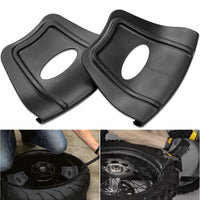Garvee Protezione per cerchioni moto 2 pezzi, manico nylon doppia costola, universale montaggio riparazione pneumatici