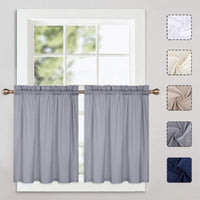 Tende da finestra in velluto Garvee Boho con nappe per piccole finestre, cucina, ufficio, camera da letto, 52"x15" Ginger