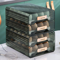 Contenitore per uova Garvee, 2 livelli, tipo cassetto, trasparente, 40 uova, organizzazione della cucina