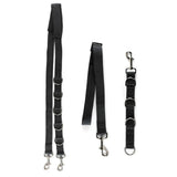 Set Cura Cani Garvee 3 Pezzi Nylon Nero Cintura Addominale Regolabile D-Ring per Addestramento e Bagno per Cani di Tutte le Taglie - Schwarz