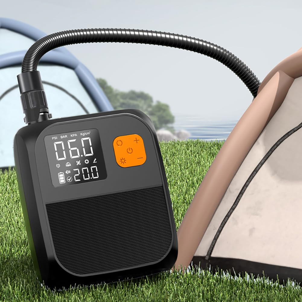 Pompa a batteria al litio Garvee da 80 W: pompa elettrica portatile per paddleboard, gommoni e piscine con display e arresto automatico