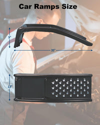 Ponti sollevatori per auto Garvee Heavy Duty, capacità 8000 libbre, 2 pezzi, acciaio, antiscivolo, altezza di sollevamento 8 pollici, nero, officina e garage