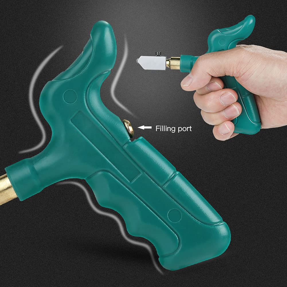 Taglierina Manuale Garvee Professionale per Vetro e Piastrelle - Ideale per Festa del Papà, Resistente con 2 Lame per Specchi e Ceramica