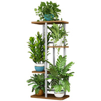 Supporto per piante Garvee, scaffale angolare in metallo a 5 ripiani per uso interno ed esterno, robusto e versatile, soggiorno e balcone