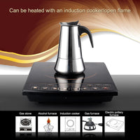 Garvee Caffettiera per fornello, Acciaio Inox, Caffettiera Italiana, 450 ml, Argento