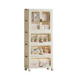Armadio portatile per bambini Garvee a 4 ripiani con ante, appendiabiti in plastica e 10 grucce per camera da letto e sala giochi