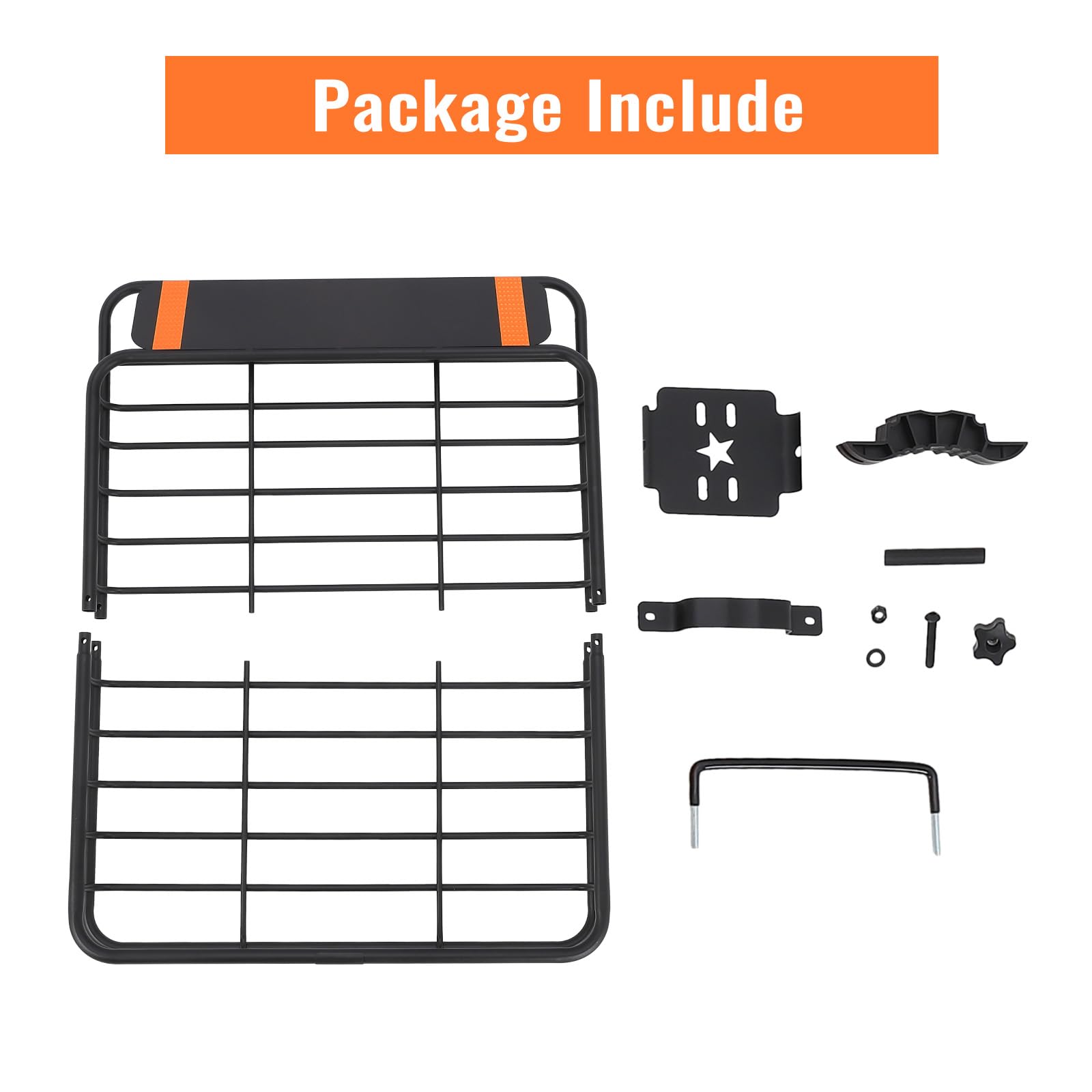 Portapacchi Garvee da tetto, 117 x 91 x 13 cm, in acciaio verniciato a polvere, da SUV, camion, campeggio, capacità di carico di 200 libbre