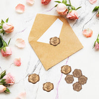 Garvee 100 Pezzi Adesivi Sigilli in Cera Autoadesivi Oro Rosa Incisa per Inviti Matrimonio Regali Feste 3cm Oro Rosa