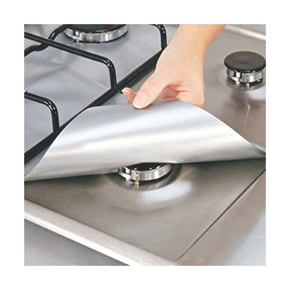 Garvee Kitchen Gas Stove Protector, riutilizzabile, antiaderente, resistente al calore, 4 pezzi, per uso domestico