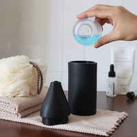 Dispenser di sapone in silicone ricaricabile Garvee, a prova di perdite, per lavelli da cucina, disinfettante per le mani, nero, pratico, durevole