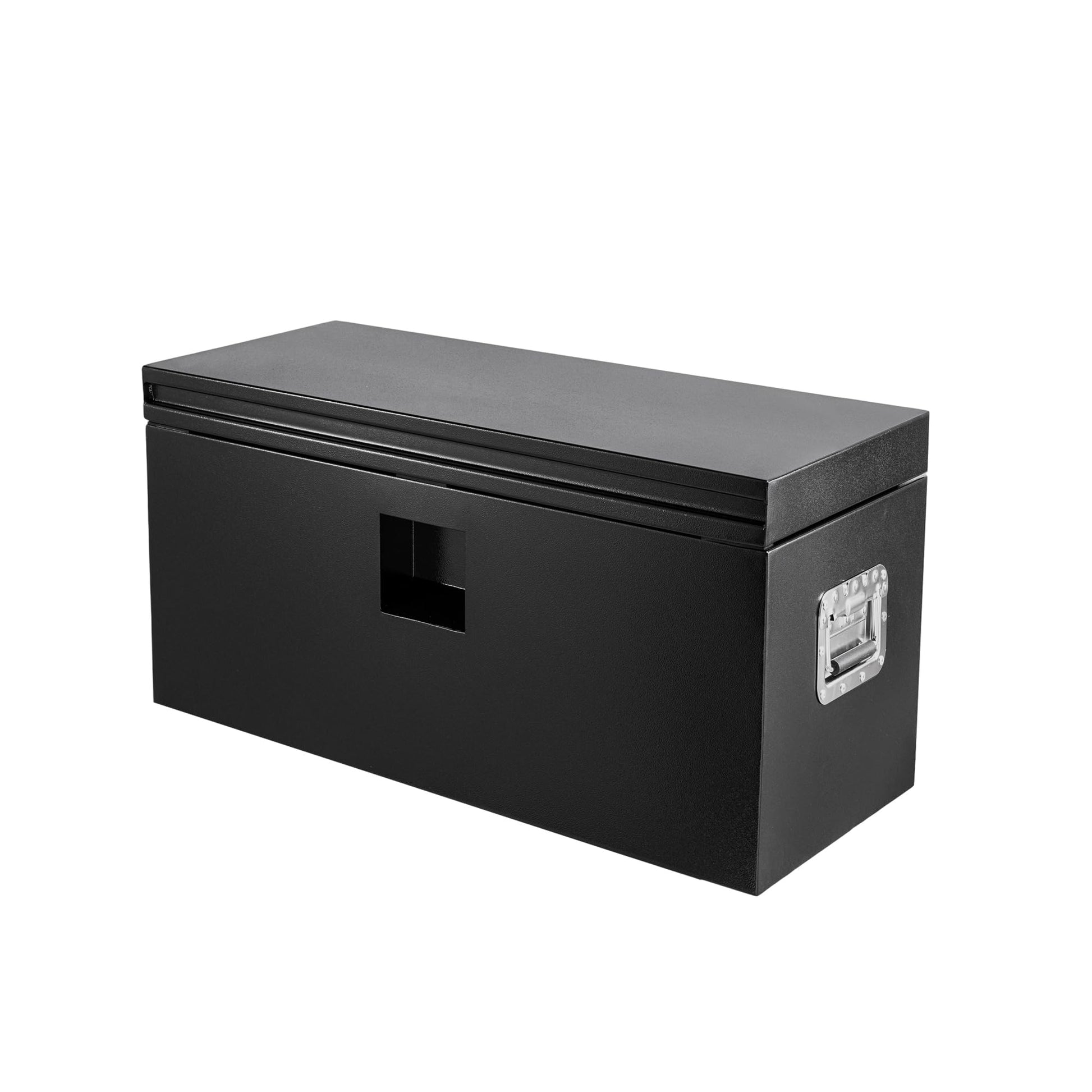 Cassetta portautensili per camion Garvee da 76.2 cm in acciaio nero, acciaio calibro 12, resistente alle intemperie, coperchio pneumatico, versatile per rimorchi e camper