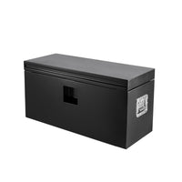 Cassetta portautensili per camion Garvee da 76.2 cm in acciaio nero, acciaio calibro 12, resistente alle intemperie, coperchio pneumatico, versatile per rimorchi e camper