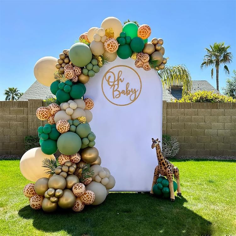 Garvee Arch Backdrop Stand Cover Set, spandex elastico bifacciale, antipiega, portatile, 5 piedi 7.2 piedi, per feste di matrimonio