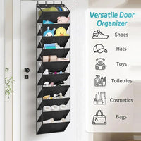Garvee Organizer Scarpe 10 Livelli con 4 Ganci in Metallo per Porte Standard, 20 Paia, PVC Trasparente, Armadi e Garage, 16,5"x9,8"x71"