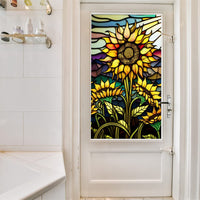Pellicola per finestre Garvee con motivo a girasole, statica, protezione UV, 60x100 cm, autoadesiva, per casa e ufficio