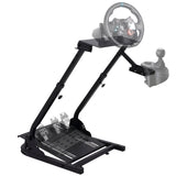 Garvee Supporto Volante da Corsa Universale in Acciaio Carbonio Regolabile Pieghevole per Simulatori di Guida - Tubo Quadrato Pieghevole L-Type