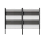 Garvee Schermo Privacy Giardino Esterno 119x89 cm, 2 Pannelli, Ferro Verniciato, Portatile, Patio e Cortile, Resistente Intemperie