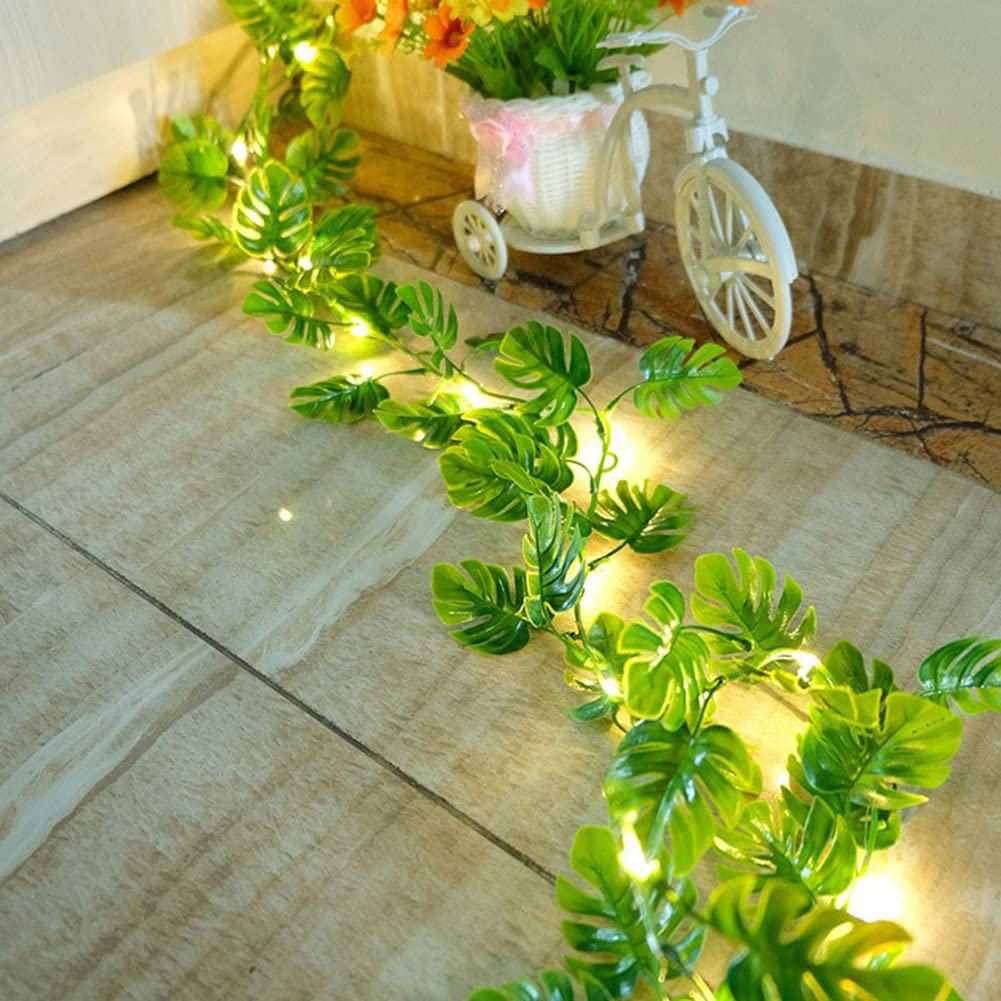 Garvee Ivy Vine String Lights 2m con 20 LED, edera artificiale a batteria per casa e feste in PVC