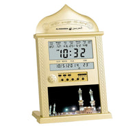 Garvee Orologio da Parete Azan Calendar con Sveglia e Display LCD Argento Decorazione Casa Senza Batteria