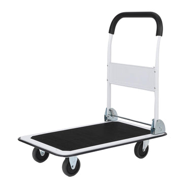 Carrello a mano con piattaforma pieghevole Garvee, capacità di carico di 150 kg, ruote in acciaio e gomma, maniglia comoda, ufficio e magazzino