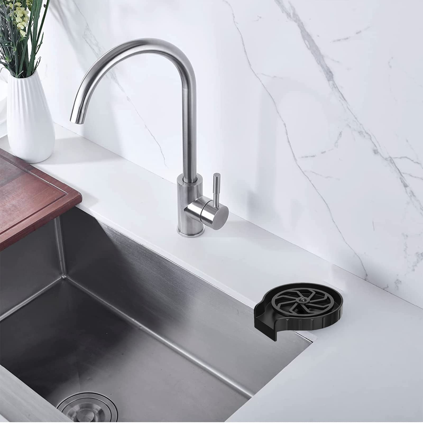 Garvee, lavabicchieri per lavelli da cucina, pulitore automatico per bicchieri con tubo da 80 cm, materiale ABS, per bicchieri da vino, boccali da birra, tazze da caffè