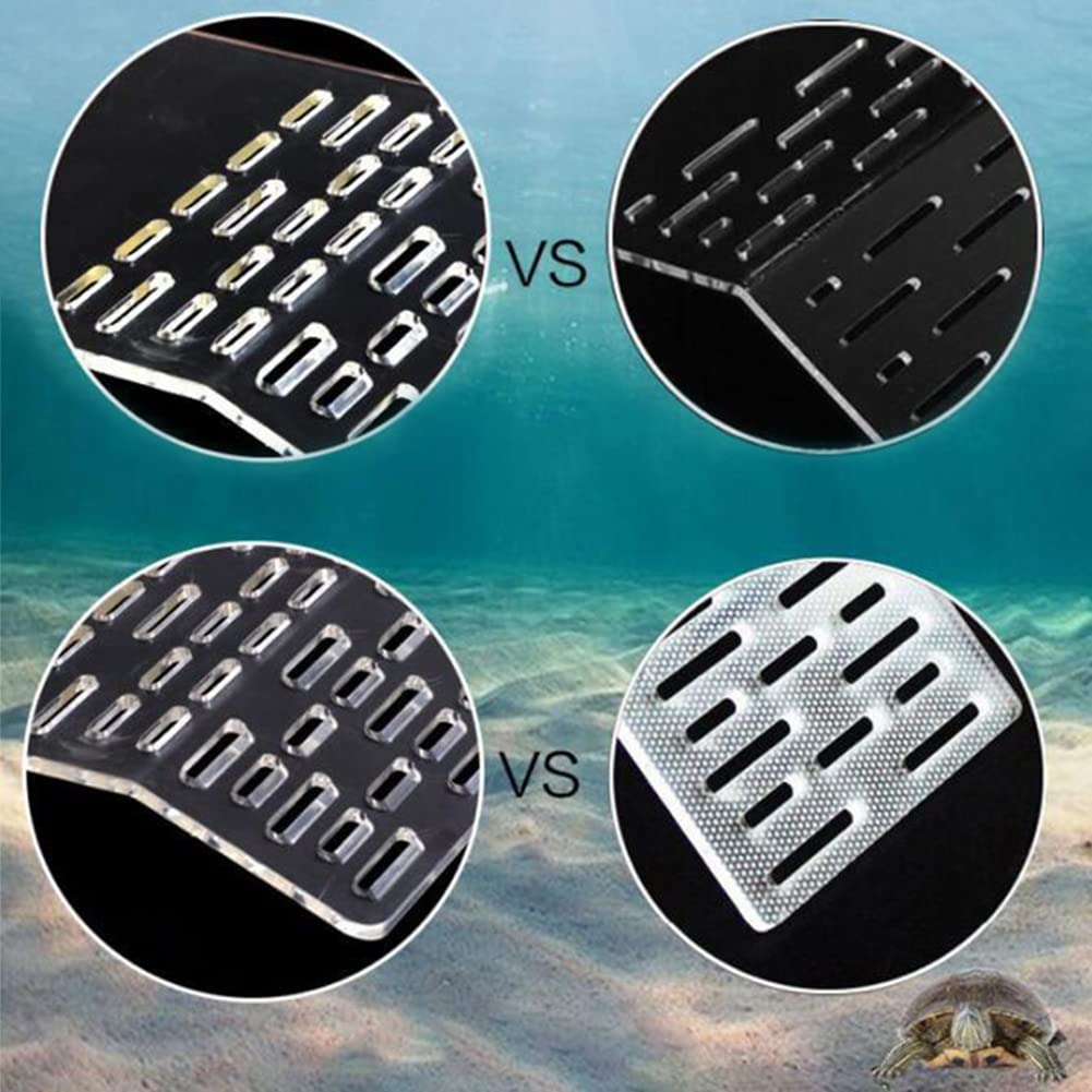Garvee, grande piattaforma prendisole per tartarughe con 2 ventose per acquario, bianco