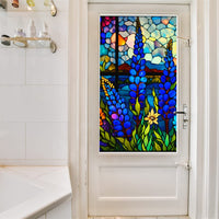 Pellicola per finestre Garvee Retro Floral, protezione UV, rimovibile, senza adesivo, statica, 60x100 cm, per la privacy e il risparmio energetico