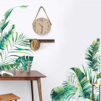 Adesivi murali Garvee Green Plant Foglie tropicali PVC autoadesivo per soggiorno Ufficio 30x90cm Design moderno