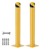 Garvee 107cm Pali Dissuasori di Sicurezza Rimovibili in Acciaio da 3mm con Bande Riflettenti Diametro 11.4cm per Parcheggi e Magazzini