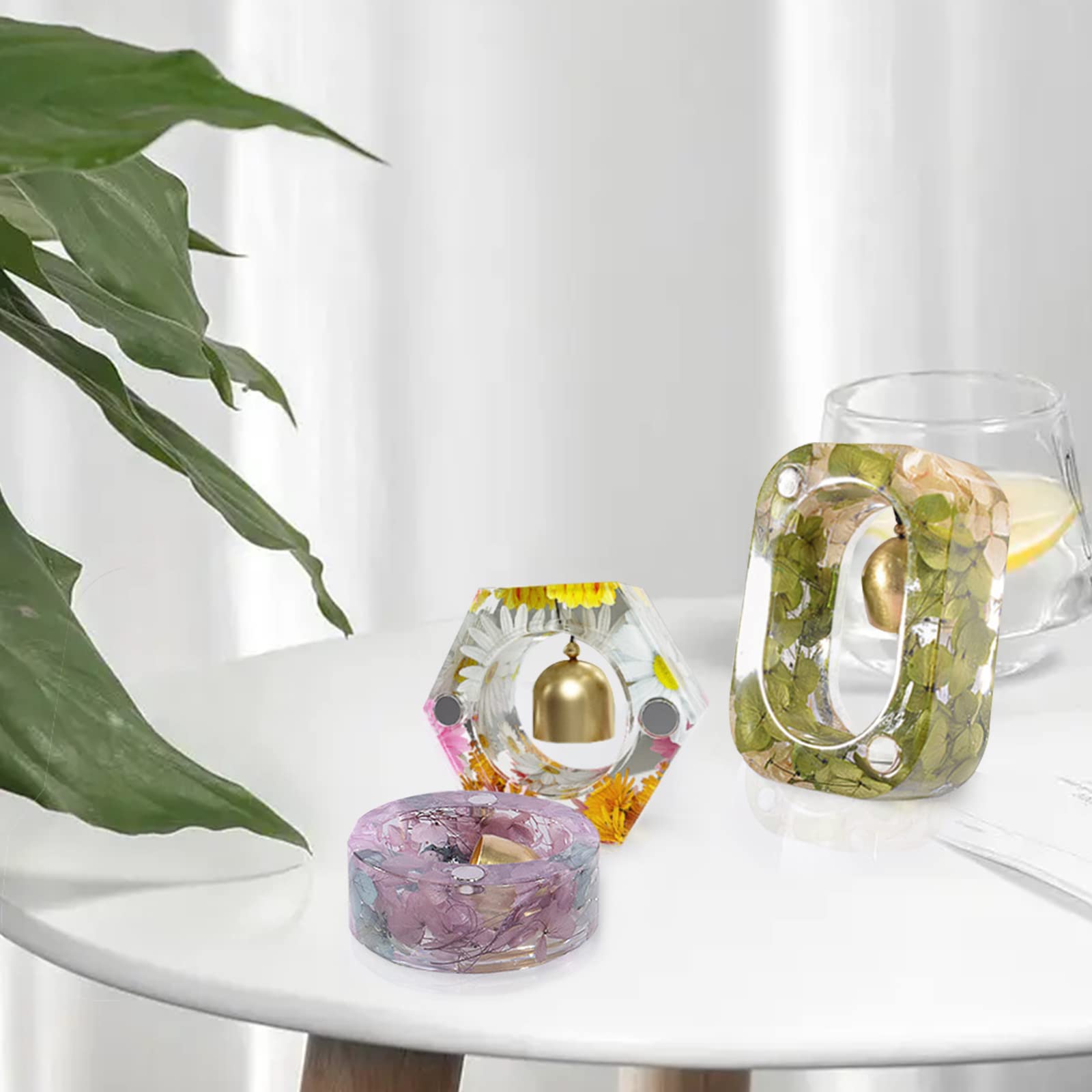 Stampo in silicone Garvee per gocce decorative con campanelli, forme d'amore, ovali, esagoni, rettangolari, materiale flessibile, decorazioni fai da te per la casa