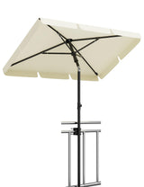 Garvee Tenda da Sole per Balcone 200x125 cm UV50+ Inclinata Regolabile in Altezza Poliestere Crema per Balcone Giardino Terrazza - Crema