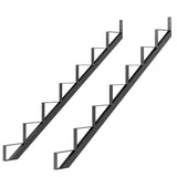 Garvee Riser Scala in Acciaio Nero Opaco, Resistente e Antiruggine, 7 Misure, per Scale Esterne e Garage