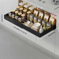 Organizzatore per mobili da cucina Garvee, cassetti estensibili e regolabili, struttura in metallo antiscivolo per cucina e bagno, salvaspazio, versatile