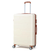 Valigia da viaggio Garvee in ABS rigido con lucchetto TSA, 76,5x49,5x30,5 cm, leggera, grande, nera