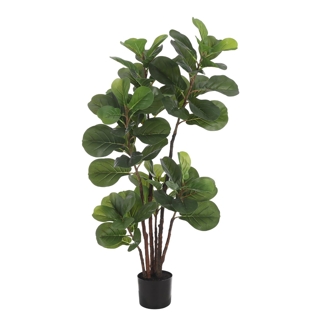 Albero di fico artificiale Garvee a foglia di violino, 4,9 piedi, con 102 foglie, per decorazioni per la casa e l'ufficio, verde, resistente alle intemperie