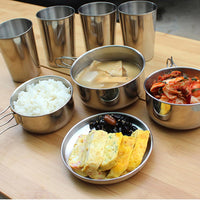 Set di pentole da campeggio Garvee, 8 pezzi, acciaio inossidabile, leggero, compatto, per picnic all'aperto ed escursioni