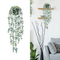 Garvee Set 3 Piante Artificiali Appese 60-80 cm UV-Resistenti Facili da Curare in Plastica Realistiche per Balcone Festa Matrimonio