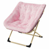 Garvee Sedia Poltrona Coniglio in Pelliccia - Pieghevole, Supporto Ergonomico, Resistente - Interni, Camera, Soggiorno, Salvaspazio - Rosa