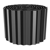 Garvee Bordo Da Giardino In Metallo Zincato Ondulato, Acciaio Antiruggine, Nero, 20,3 cm x 6,1 m, 4 Pezzi, Per Aiuole E Prati