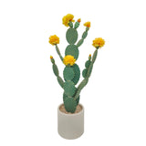 Garvee Pianta Artificiale di Cactus Alto UV Resistente in Materiale EVA per Interni ed Esterni, Verde, Realistica e Bassa Manutenzione