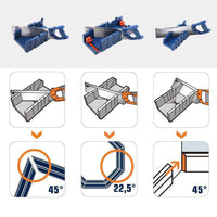 Scatola per tagli obliqui Garvee da 30,5 cm con sega posteriore da 35,6 cm per falegnami, carpentieri, intagliatori, angolo di 45 gradi e 90 gradi, nero