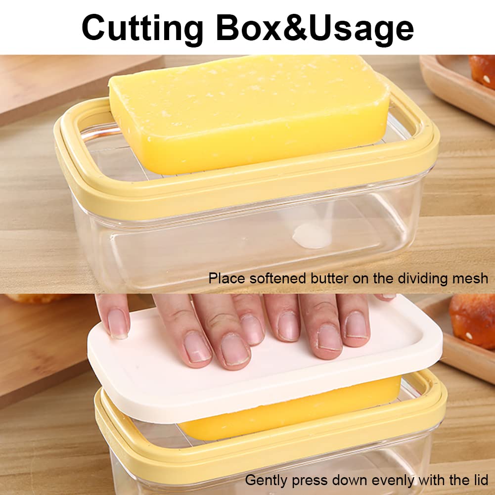 Scatola per tagliare il burro Garvee con lama in acciaio inossidabile e contenitore in plastica per cucina e pasticceria, resistente, infrangibile, pratica