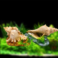 Garvee Decorazione a forma di conchiglia per acquario bianca rotonda – Decorazione realistica in resina per acquario e terrario – Rifugio sicuro per pesci, gamberetti e paguri